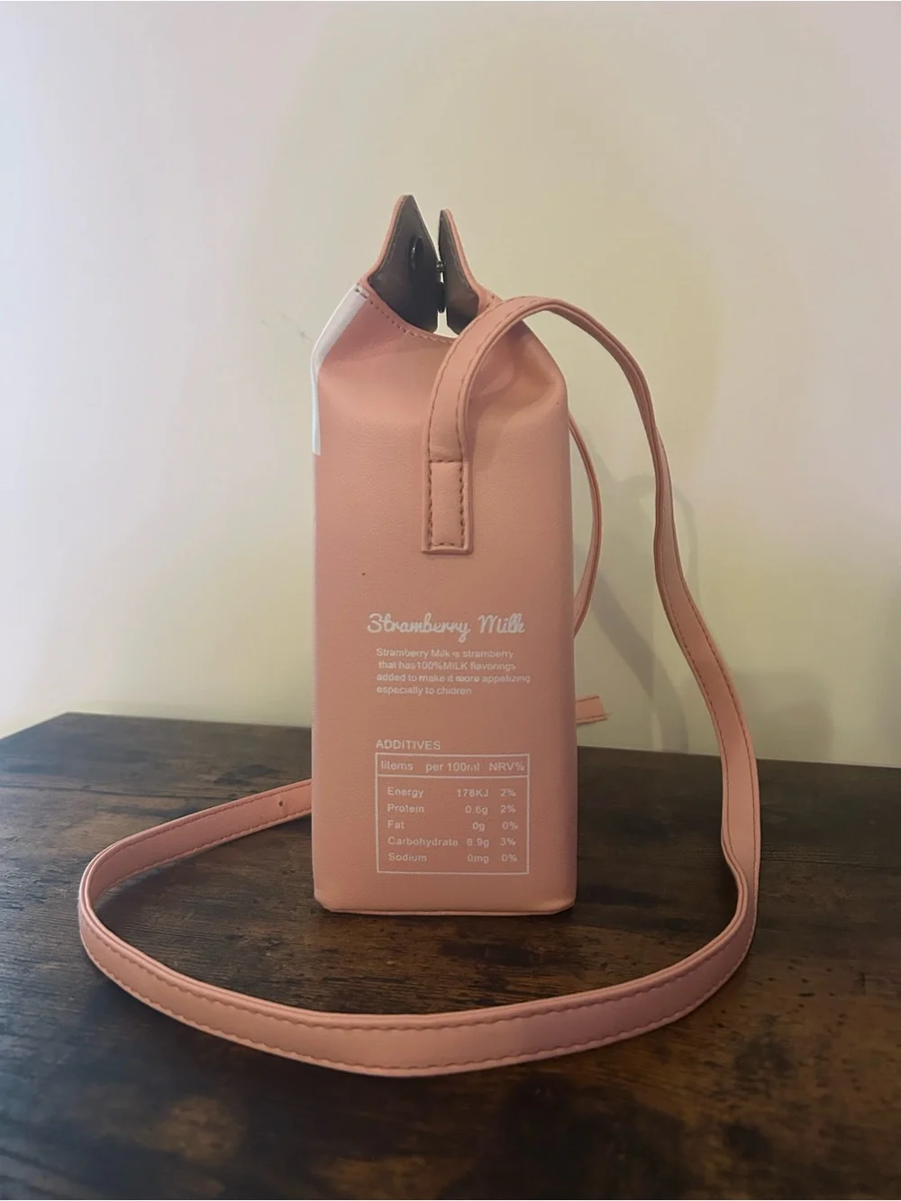 Strawberry Milk Crossbody Bag - Pink